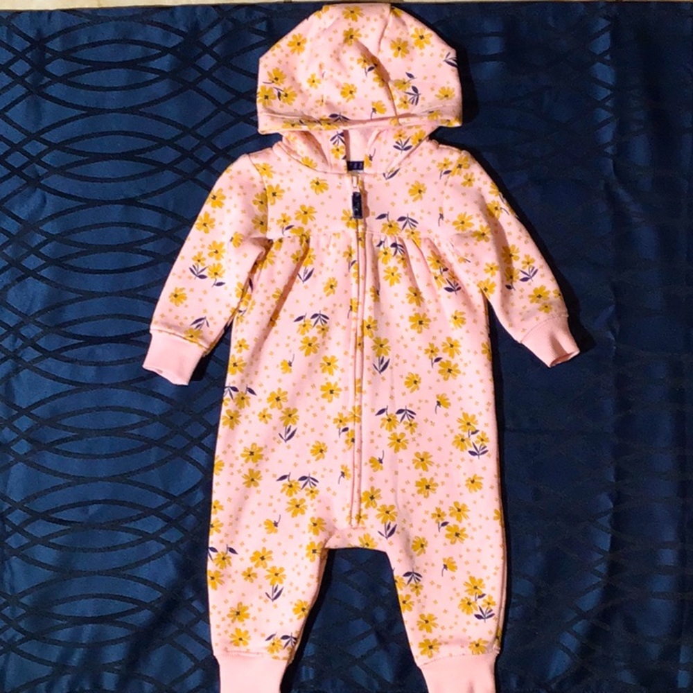 CARTER’S * Pink* Floral* Hoodie* Zip up* Onesie
